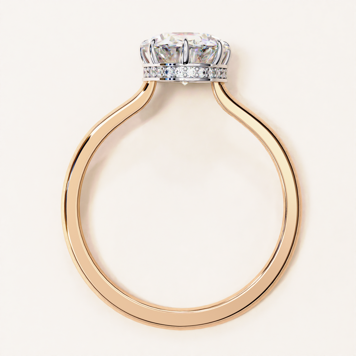 oval solitaire gold | ring with big diamond | everyday diamond ring
