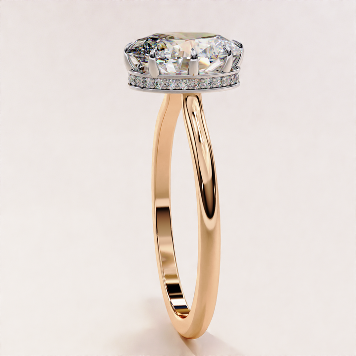 lab grown brilliance | minimal ring design | shining oval stone
