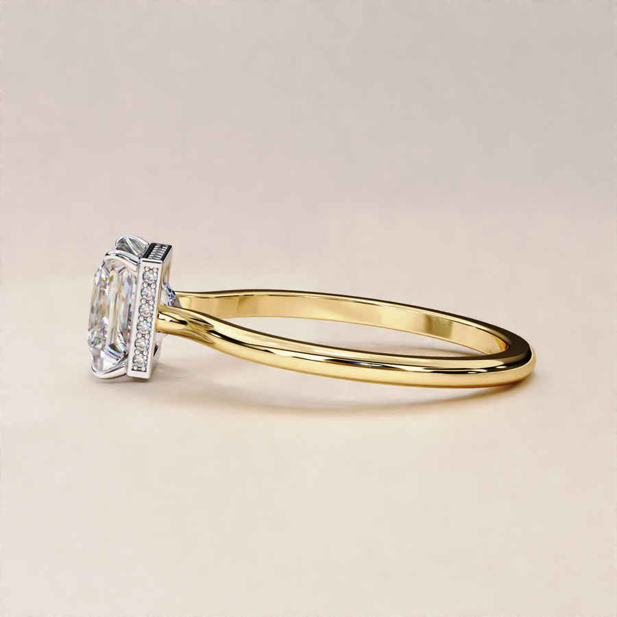 Hidden Halo Ring | Lab Grown Diamond | Princess Cut Ring
