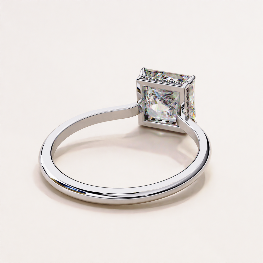 Dainty Diamond Ring | VVS1 Princess Cut | Non Traditional Ring
