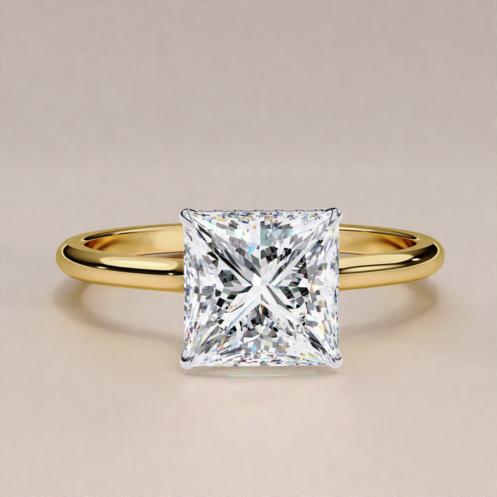 Eco Friendly Ring | Hidden Halo Design | Modern Diamond Ring
