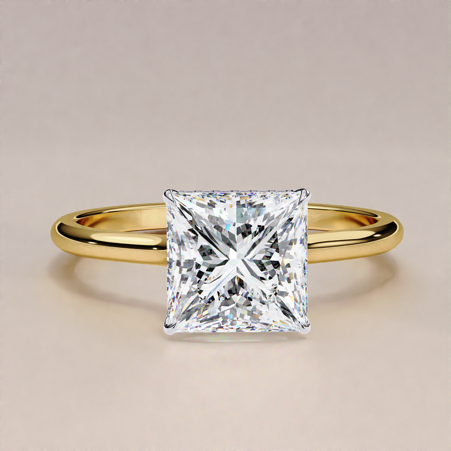 Eco Friendly Ring | Hidden Halo Design | Modern Diamond Ring

