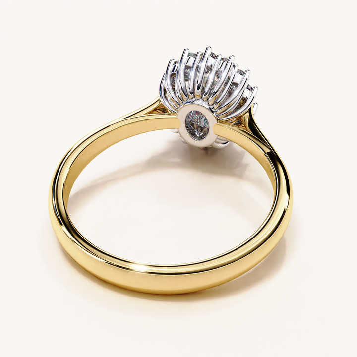Oval Cut Vintage Halo Engagement Ring
