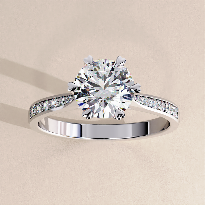gold diamond engagement ring