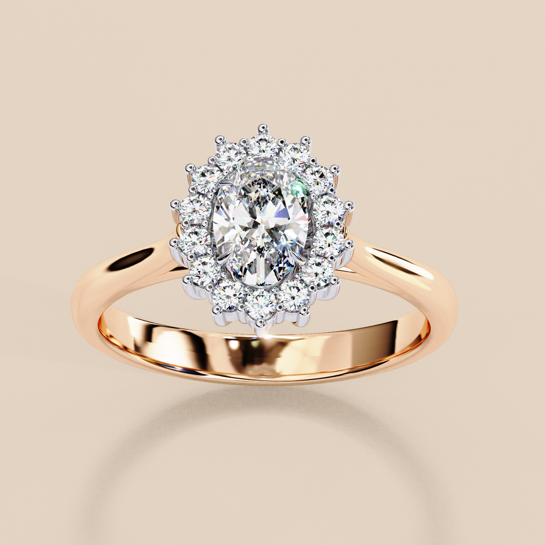 lab grown moissanite engagement ring