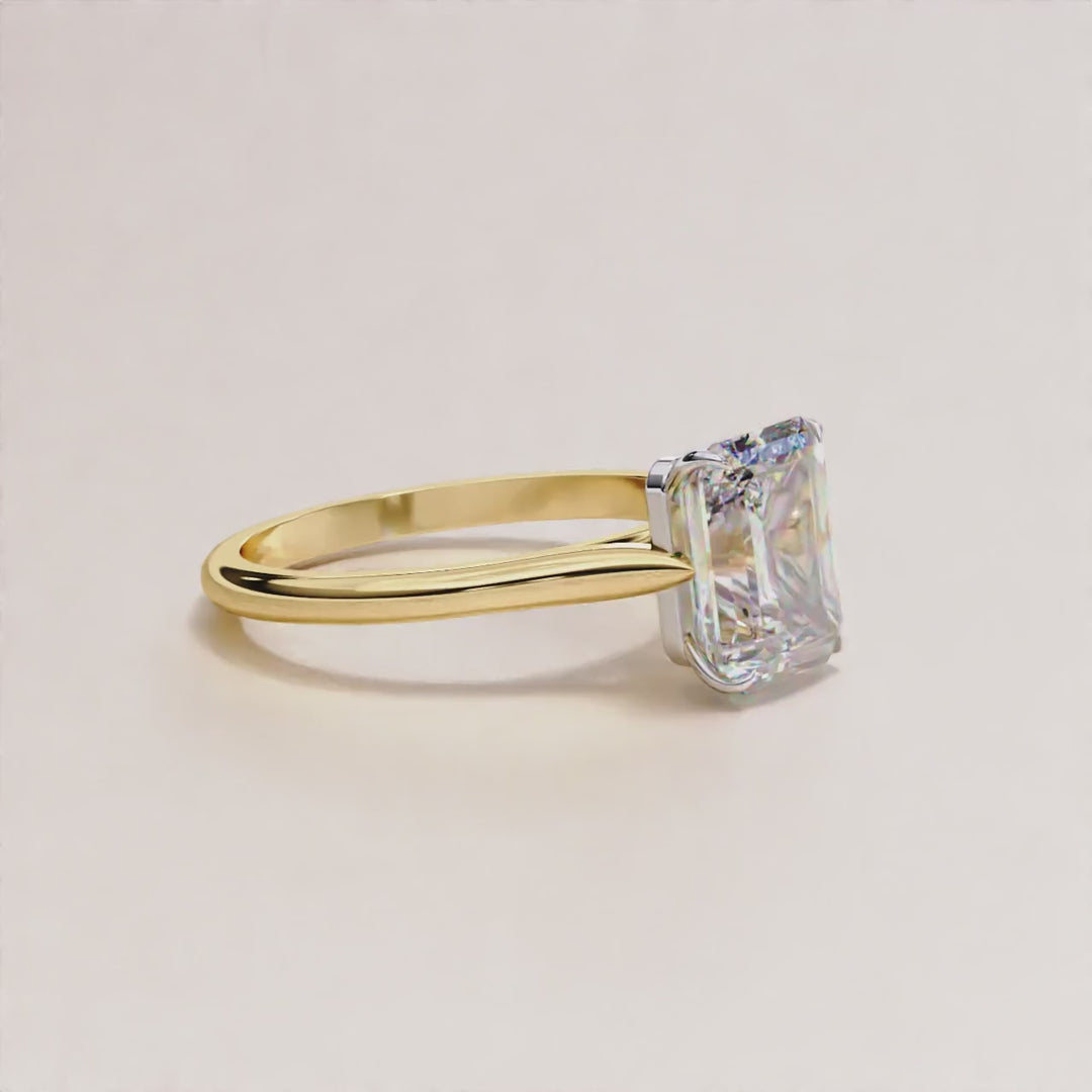 2 Carat Emerald Cut Lab Grown Diamond Ring / Emerald Lab Diamond Solitaire Ring / Emerald Cut Engagement Ring / Solitaire / Minimalist Ring