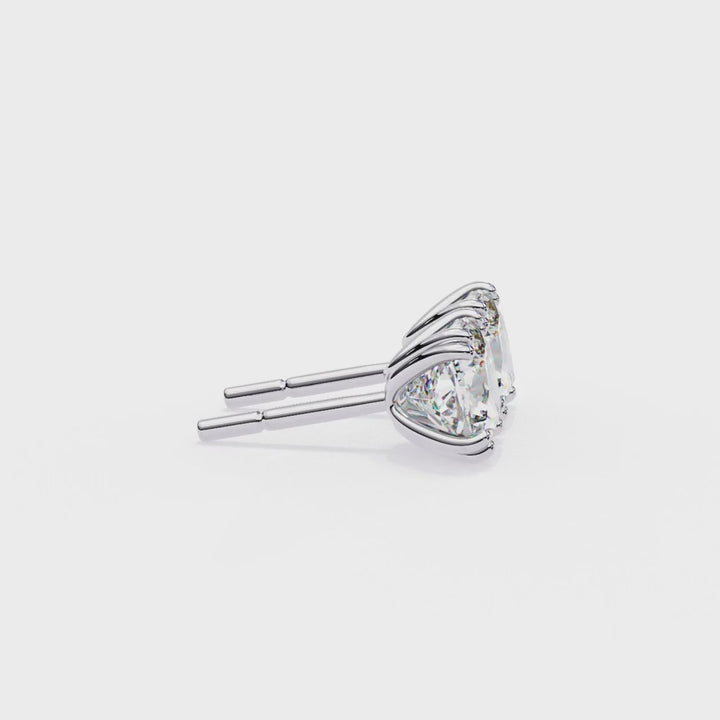 Classic Cushion Claw Prong Stud Earring