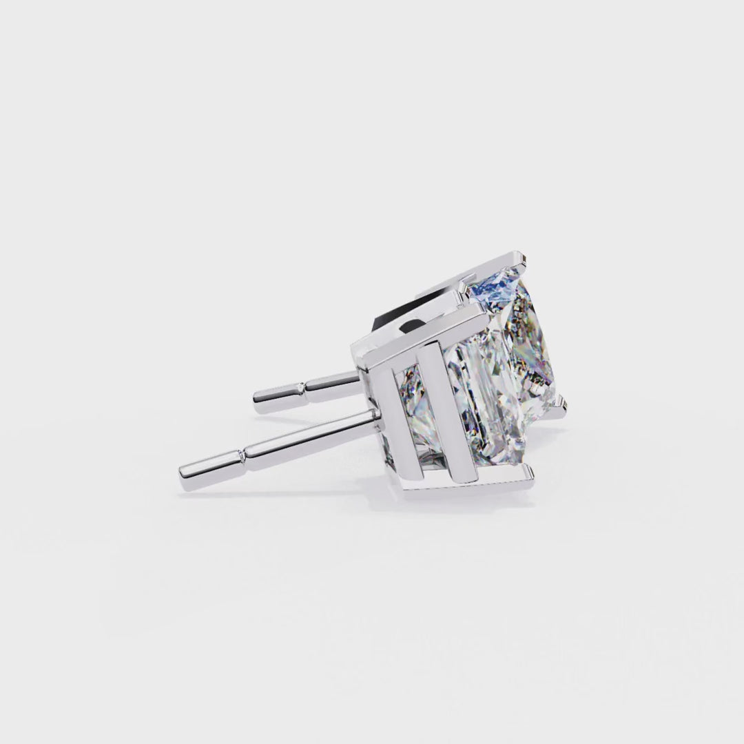 Princess Diamond Stud Earrings