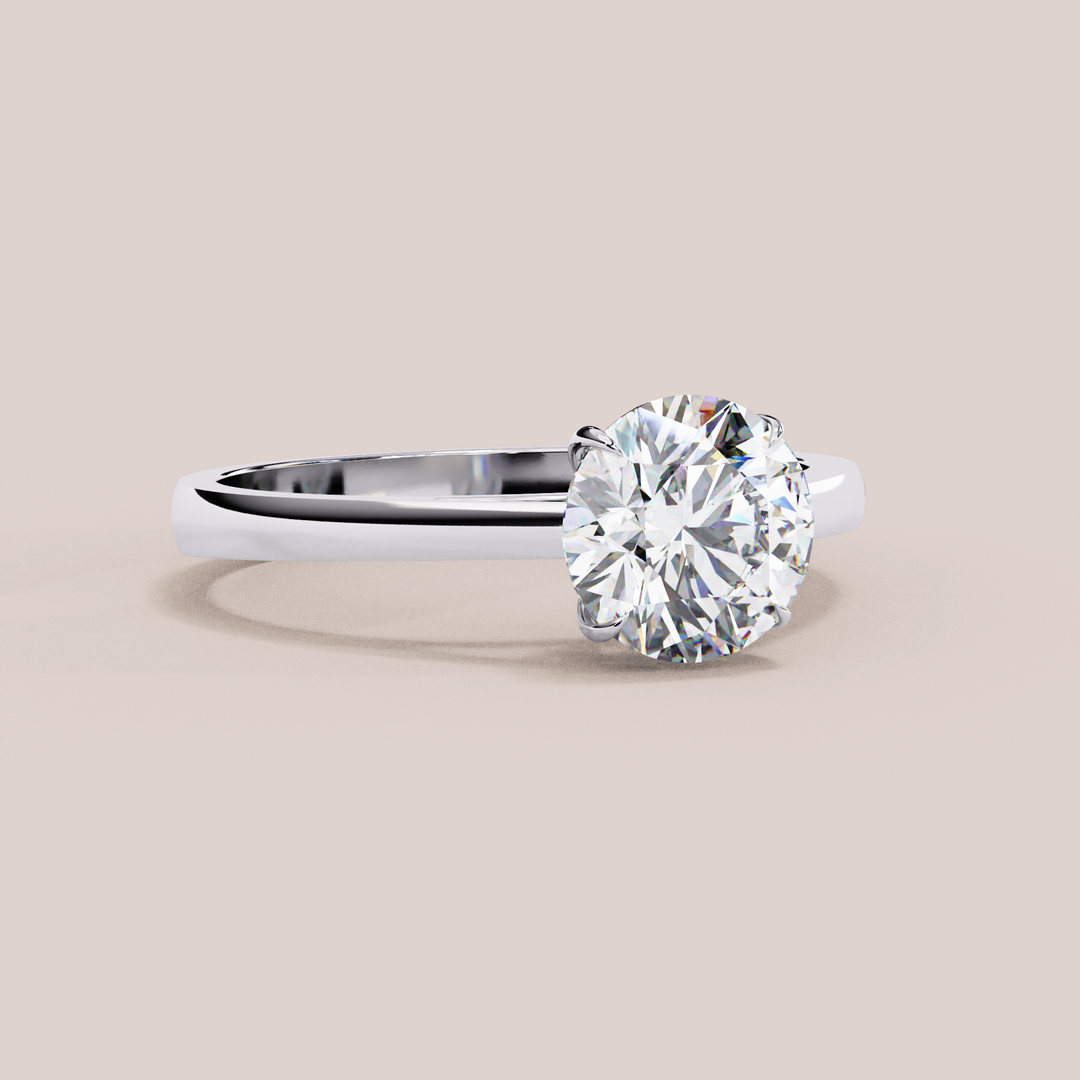 round brilliant cut diamond solitaire ring
