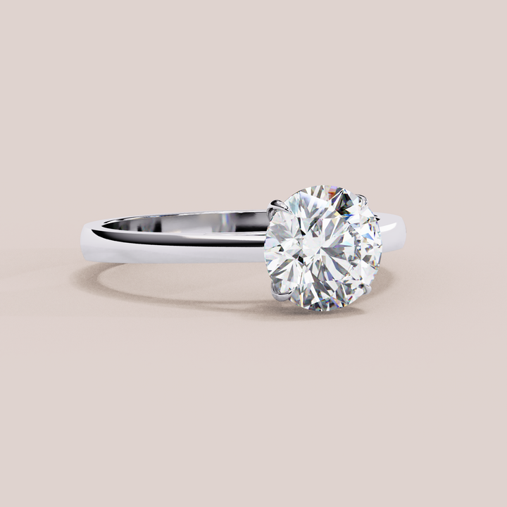 round brilliant cut diamond solitaire ring