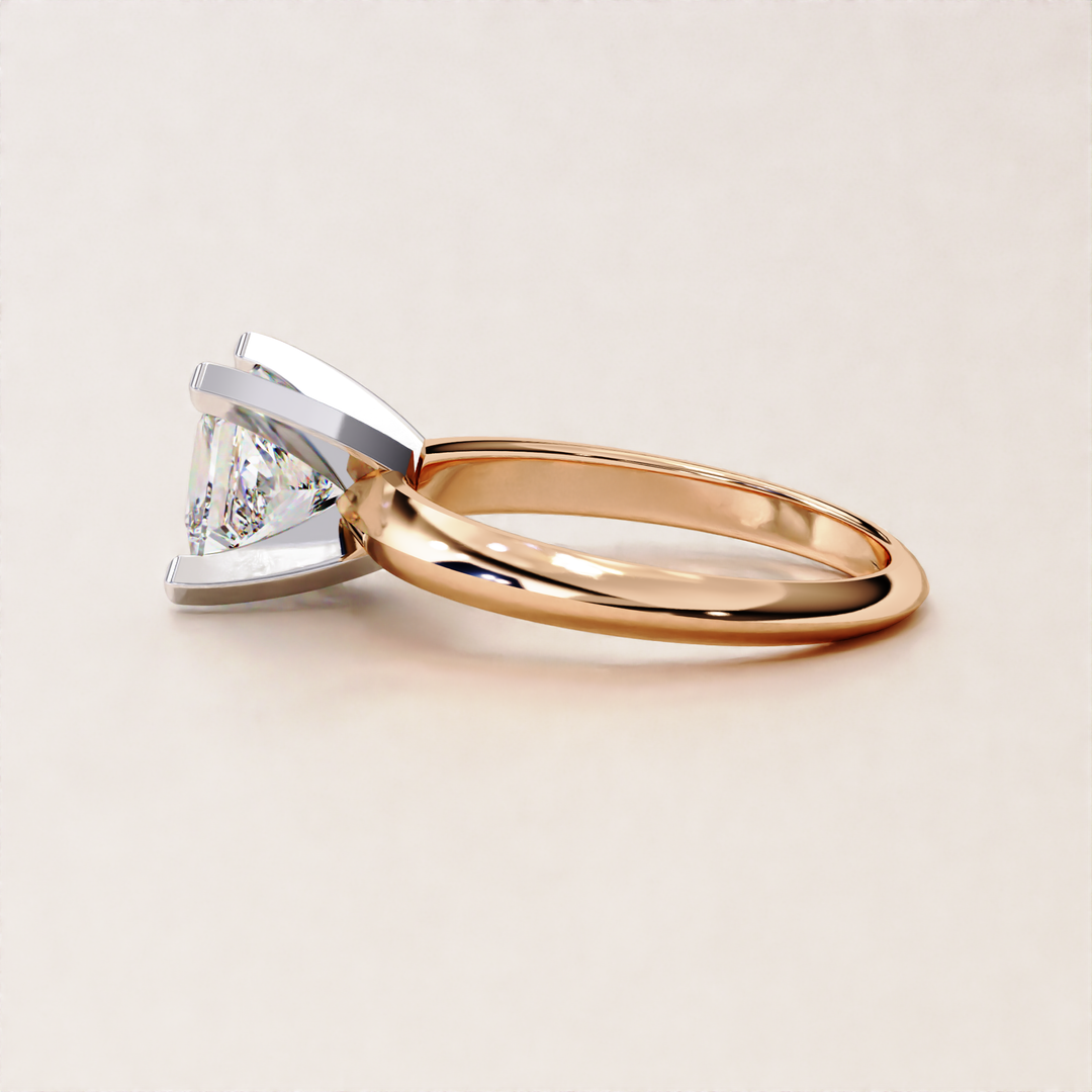 solitaire lab grown diamond engagement ring