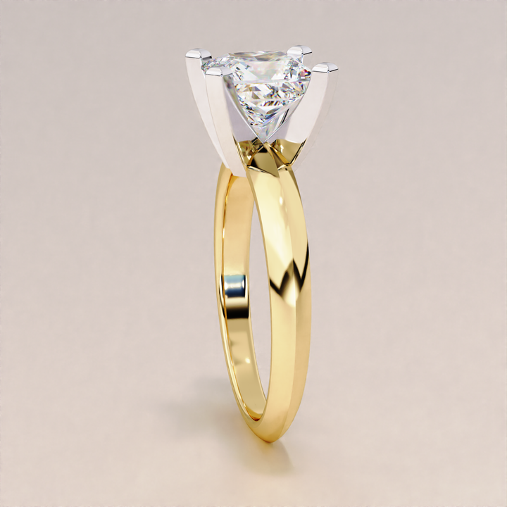 white gold lab created diamond ring​